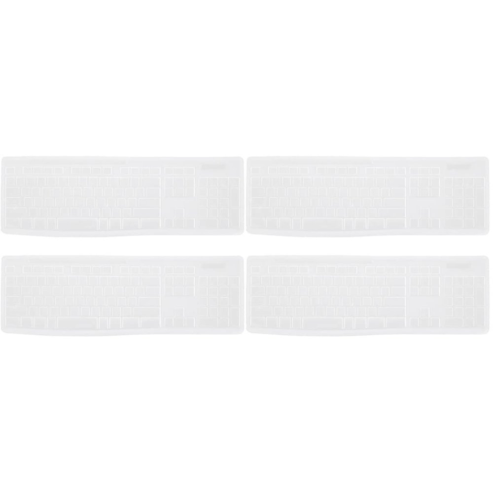 Mobestech 4pcs Silicone Keyboard Cover for Transparent Keyboard Skin for Dust and Spill Fully Wrapped and Material for Use