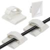 Segarty Adhesive Cable Clip, 100 PCS Small White Ideal Cords Organizer Clamps Self Sticky Wire Holder Cord Management for Hanging Tidying Wires for PC Desk Car Wall Office Home Outdoors view 1