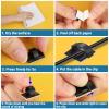 Segarty Cable Clip, 100 PCS Small Black Ideal Cords Organizer Clamps Self Adhesive Wire Holder Cord Management for Hanging Tidying Wires for PC Desk Car Wall Office Home Outdoors view 4