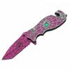 8 Purple Spider Web Assisted Open EDC Rescue Folding Knife view 2