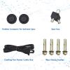 18in X 18in X 5in NVR/DVR Lock Box, Black 16 Gauge Heavy Duty Steel With Fan Network Locking Safety Box for CCTV Balun by ThePoEstore view 3