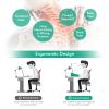 Ufine Bamboo Laptop Stand for Desk 3 Heights Adjustable Notebook Stand Computer Monitor Riser with 2 Tier Storage Shelf, Desktop Organizer Printer Stand for Home Office view 3
