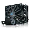 120mm Variable Speed Axial Muffin PC Fan with Controller, 2Pack view 1