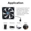 120mm Variable Speed Axial Muffin PC Fan with Controller, 2Pack view 3