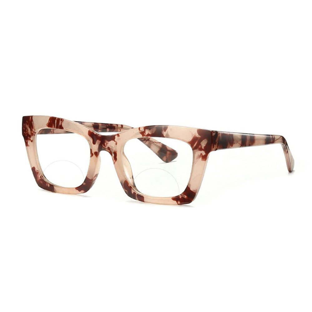 willochra Bifocal Reading Glasses Women men square Blue Light Blocking Computer Spring Hinge Readers Retro Frames Anti UV Ray (flower, 3.5, multiplier_x)