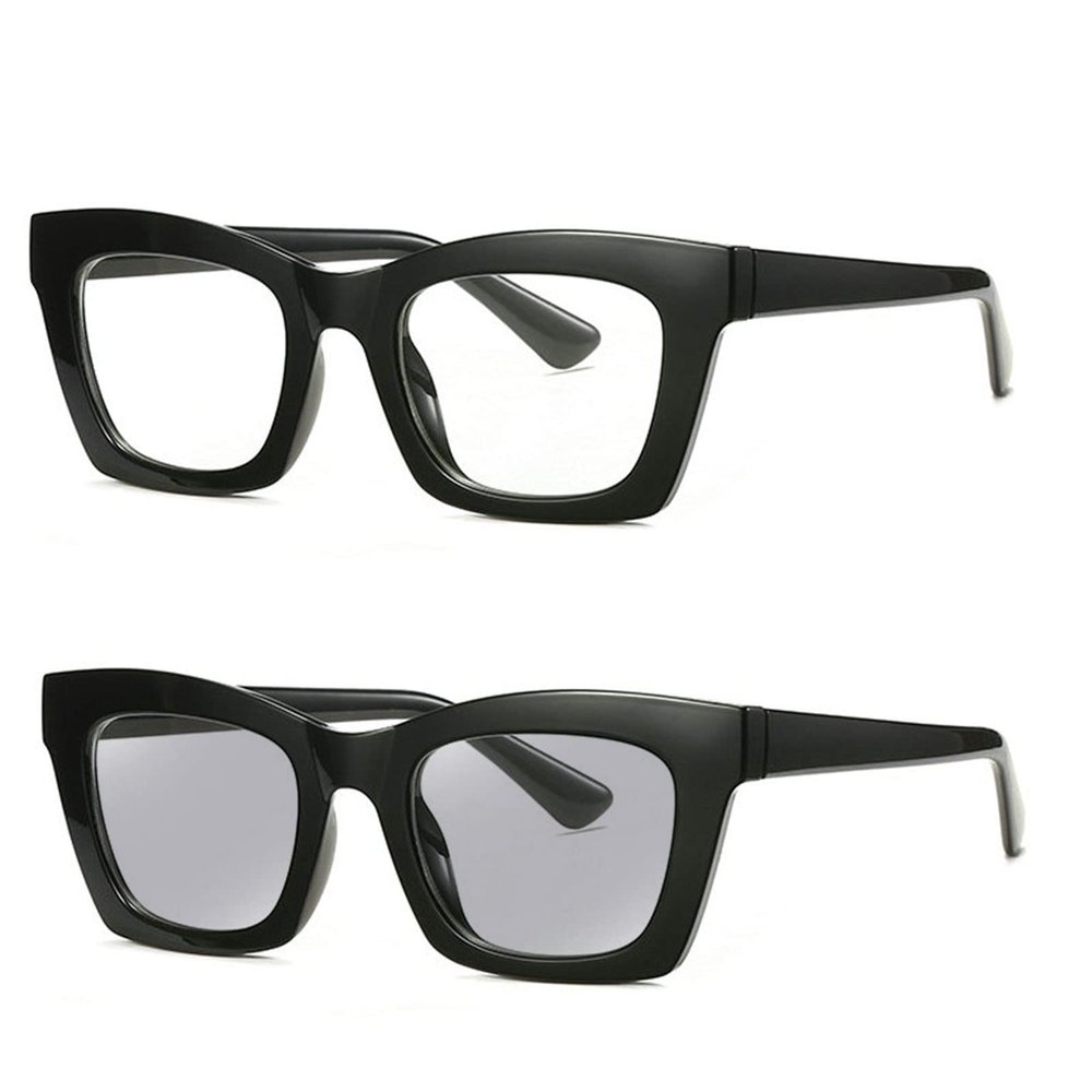 willochra Bifocal Reading Glasses Women men square Blue Light Blocking Computer Spring Hinge Readers Retro Frames Anti UV Ray (black, 4, multiplier_x)