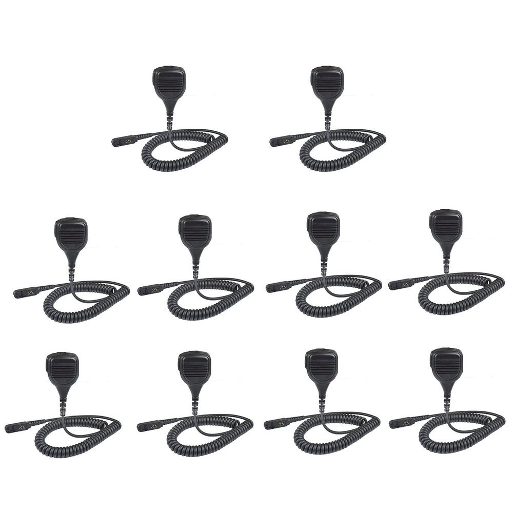 10 Pack PMMN4076 PMMN4076A PMMN4071 Remote Speaker Microphone Shoulder Mic Replacement for XPR3000 XPR3300 XPR3500 XPR3300e XPR3500e Portable Radio PMMN4073 PMMN4075A PMMN4071A