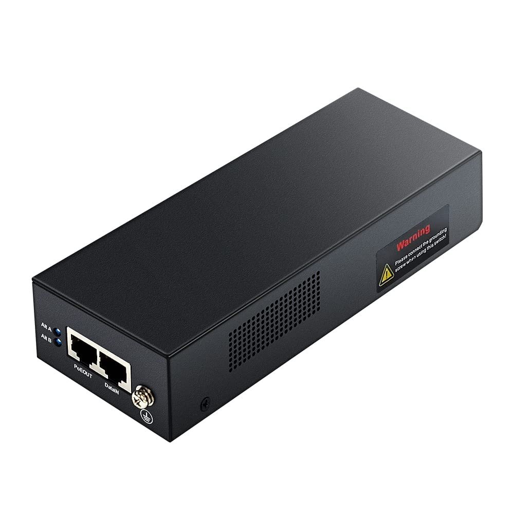 HYN@NET PE90-BT | 90W Gigabit Ultra PoE++ Injector, 56V Power on Ethernet Adapter,Comply with IEEE 802.3bt/at/af, 10/100/1000Mbps Shielded RJ-45 Ports,Metal Housing,Plug and Play