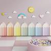 WIGING Anti-Collision Wall Stickers, 3.2cm Thick Living Room, Bedroom, Playroom, Child Protection Wall Padding, Self-Adhesive 3D Wall Panels Wall Cushion (Color : Cyan, Size : 6PCS) view 3
