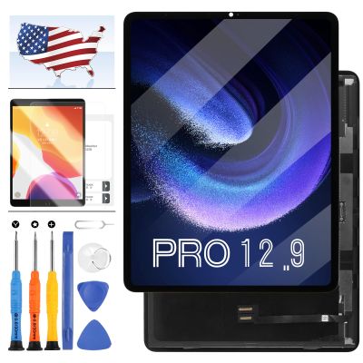 for iPAD Pro 12.9 5th Gen 2021 Screen Replacement A2379 LCD for IPAD PRO 12.9 5TH Generation Digitizer A2641 A2642 LCD Display Touch Screen Digitizer Assembly Kits with Tepmered Glass +Tools