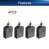 Juvielich RCA Male to Dual 6.35mm Female Connector Splitter Adapter Coupler Black for Mono Audio Video AV TV Cable Convert 4Pcs view 3