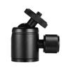 Andoer Mini Metal Tripod Head Adapter Ball Head Aluminum Alloy with 1/4 Inch Screw and 3/8 Inch Screw Hole for Mobile Phone Camera LED Light Tripod Black view 2