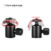 Andoer Mini Metal Tripod Head Adapter Ball Head Aluminum Alloy with 1/4 Inch Screw and 3/8 Inch Screw Hole for Mobile Phone Camera LED Light Tripod Black view 4