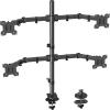 MOUNT PRO Quad Monitor Stand, 4 Monitor Mount for 13 to 32 inch Computer Screens, Hold up to 17.6lbs Each, Fully Adjustable Stacked 4 Desk Arm, VESA Mount, C clamp/Grommet Base view 1