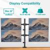 MOUNT PRO Quad Monitor Stand, 4 Monitor Mount for 13 to 32 inch Computer Screens, Hold up to 17.6lbs Each, Fully Adjustable Stacked 4 Desk Arm, VESA Mount, C clamp/Grommet Base view 4
