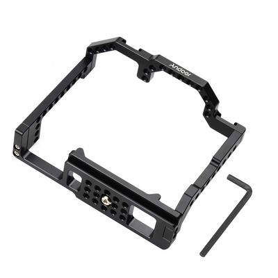 Andoer Andoer Aluminum Alloy Camera Cage with Dual Cold Shoe Attachment 1/4 Inch Screw Compatible with Canon EOS 90D / 80D / 70D DSLR Camera