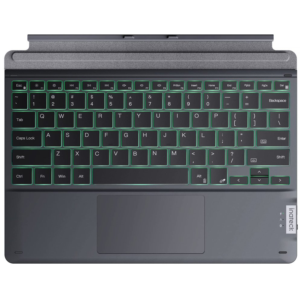 Inateck Surface Pro 11 Keyboard, Surface Pro Keyboard Compatible with Surface Pro 11/10/9/8/X, 7-Color Backlit, Slim Design, Quiet Typing, Touchpad Support, KB05111