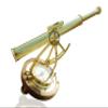 Brass Chrome Telescope Binoculars with Compass 15 inch Tabletop Decorative Telescope Handmade Best Gift view 2