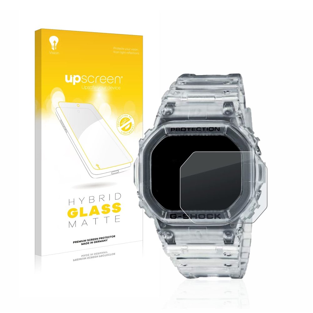 upscreen Matte Screen Protector Glass Film compatible with Casio G-Shock DW-5600SKE-7 - Anti-Glare, Anti-Fingerprint, 9H Glass Protection