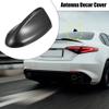 X AUTOHAUX Black Carbon Fiber Pattern Car Shark Fin Shape Antenna Roof Aerial Cover Trim Exterior Decoration for Alfa Romeo Giulia 2017-2021 for Alfa Romeo Stelvio 2018-2021 view 2