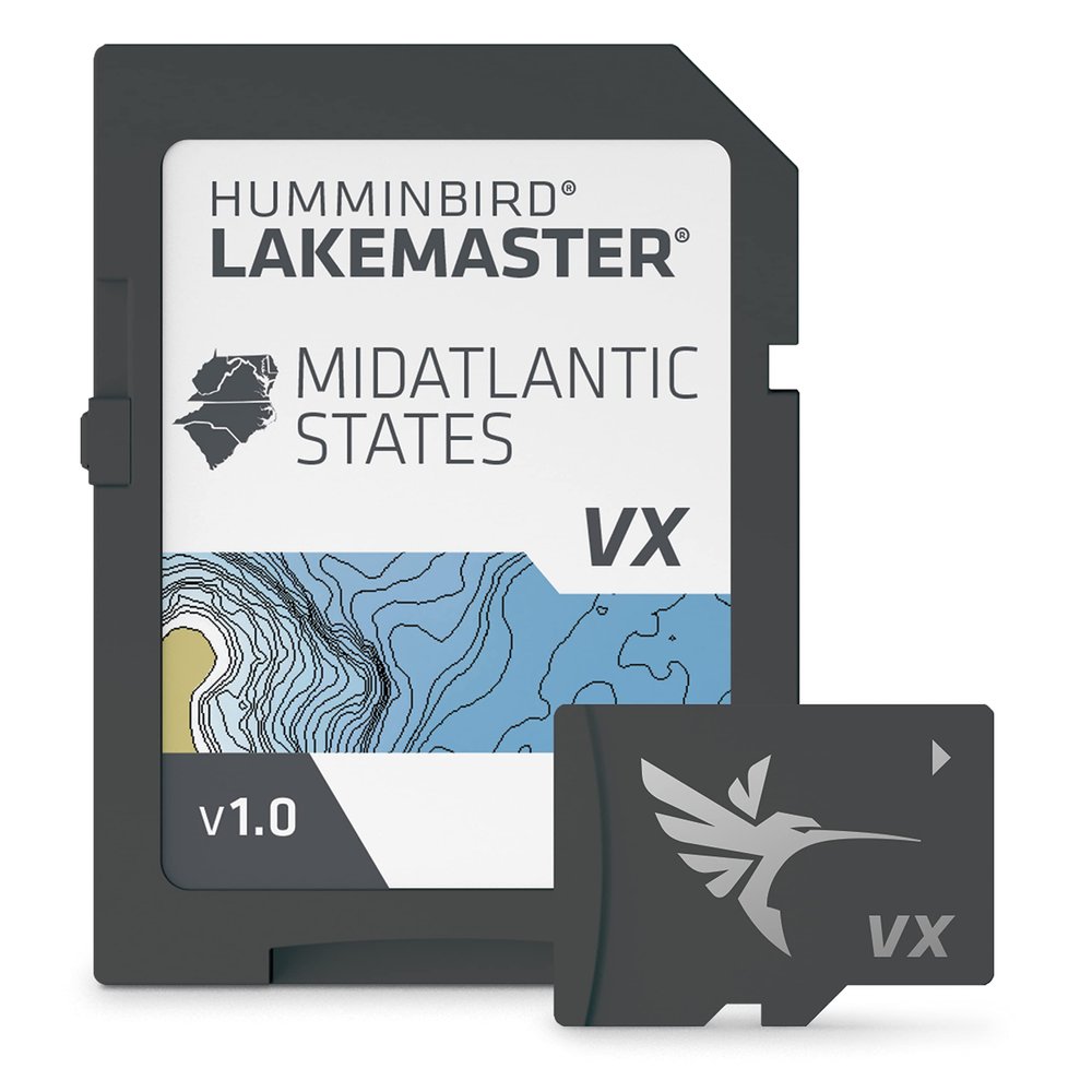 Humminbird LakeMaster Mid-Atlantic V1 Map SD Card for Fish Finders