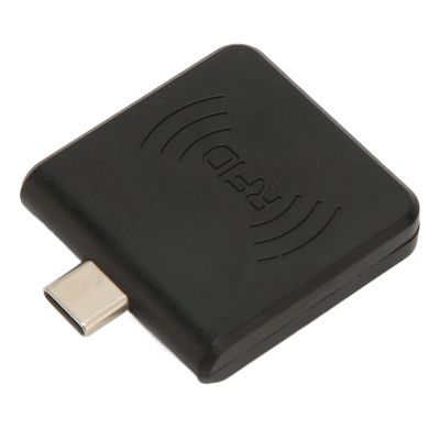 Sanpyl RFID Phone Card Reader, USB C Interface 125Khz Portable Smart Card Reader RFID ID Mobile Phone Card Reader Built in Buzzer (Black)