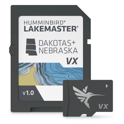 Humminbird LakeMaster Dakotas + Nebraska V1 Map SD Card for Fish Finders