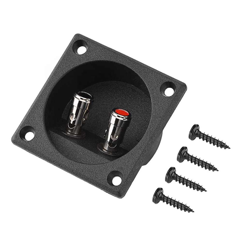 2 Channel Speaker Wire, Speaker Cables, Double Binding Round Gold Plate Push Spring Loaded Jacks Speaker Box Terminal Cup, Line Output Converter