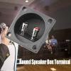 2 Channel Speaker Wire, Speaker Cables, Double Binding Round Gold Plate Push Spring Loaded Jacks Speaker Box Terminal Cup, Line Output Converter view 3