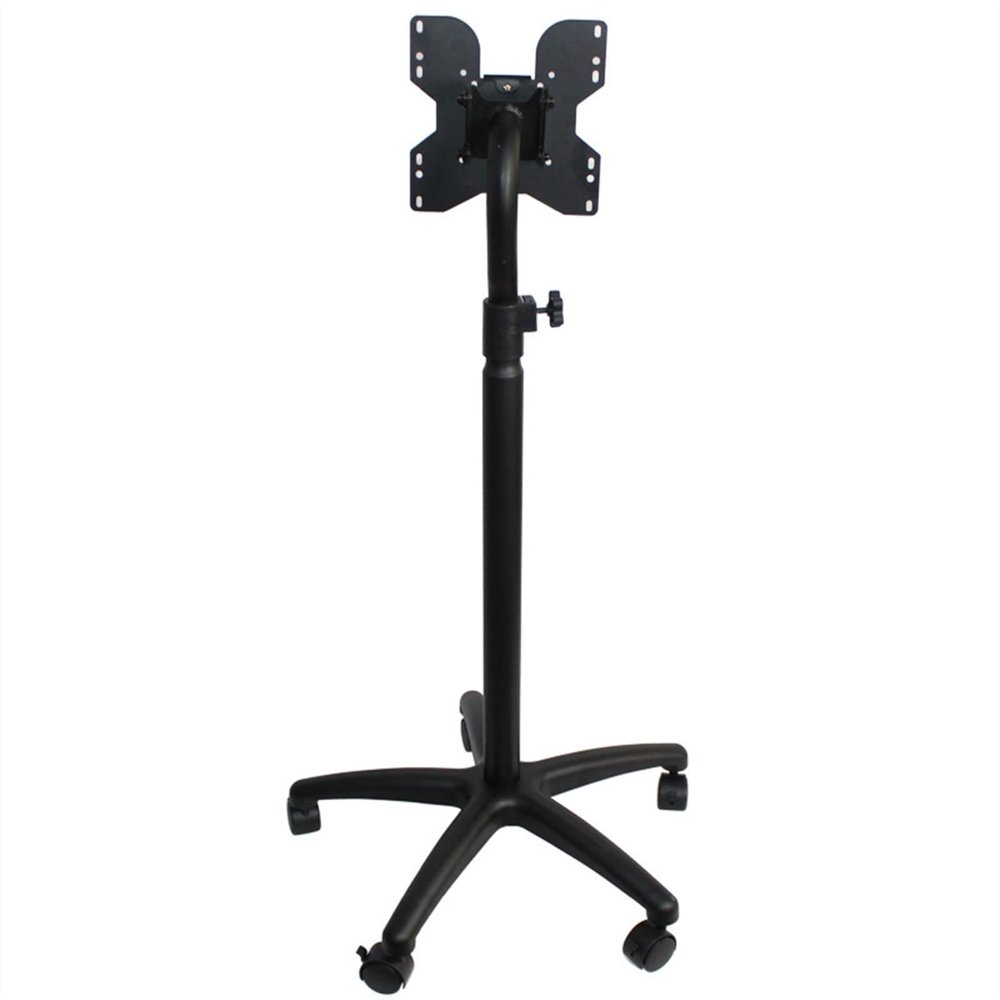 TOMYEUS Monitor Arm Monitor Stand Mobile Cart for 14"-32" LED LCD Screen, Height Adjustable Monitor Stand, Floor-Standing Single Monitor Stand, Hold Up to 44.0lbs Adjustable Monitor Stands