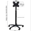 TOMYEUS Monitor Arm Monitor Stand Mobile Cart for 14"-32" LED LCD Screen, Height Adjustable Monitor Stand, Floor-Standing Single Monitor Stand, Hold Up to 44.0lbs Adjustable Monitor Stands view 2