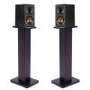 28" 2-Tone Bookshelf Speaker Stands, Small Desktop Floor Universal Wood Short Studio Monitor Stand, Surround Sound Home Theater view 2