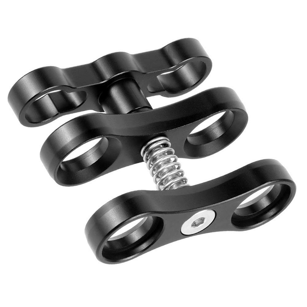 Andoer 1 Inch Ball Clamp Aluminum Alloy for Underwater Light Arm Tray Scuba Diving Photography Camera Mounting