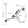 Monitor Arm Ceiling Mount Monitor Bracket, Multifunctional Air Pressure Monitor Hanger, Full Motion Monitor Stand Arm for 15-27" Screens, Holds up to 17.6lbs Adjustable Monitor Stands view 2
