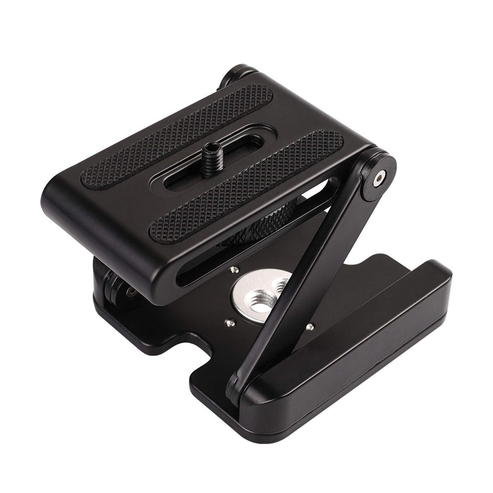 Andoer Aluminium Z Flex Tilt Tripod Head 2 kg Payload with Universal 1/4 3/8 Screw Bubble Level for Mounting DSLR Camera