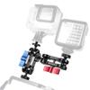 Andoer Double Ballhead Mount 1/4 Inch Screw Magic Ball Head Arm 360 Degree Rotation Anodisation Aluminum Alloy for Phone Gimbal Monitor Photography Handle view 2