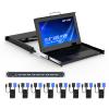 MT-VIKI Rack Mount KVM, 8 Port VGA KVM Switch w/15.6'' LCD Monitor, 1080P, Mount into 23.6-31.5'' deep Server Cabinet, Integrated Touchpad+Keyboard+8 KVM Cables view 1