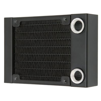 Goshyda Water Cooling Computer Radiator,Aluminum Heat Exchanger 8 Pipes G1/4 Thread 80mm Water Cooling System,with Screws,for PC CPU Computer Printer Water Cool System