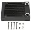 Goshyda Water Cooling Computer Radiator,Aluminum Heat Exchanger 8 Pipes G1/4 Thread 80mm Water Cooling System,with Screws,for PC CPU Computer Printer Water Cool System view 2