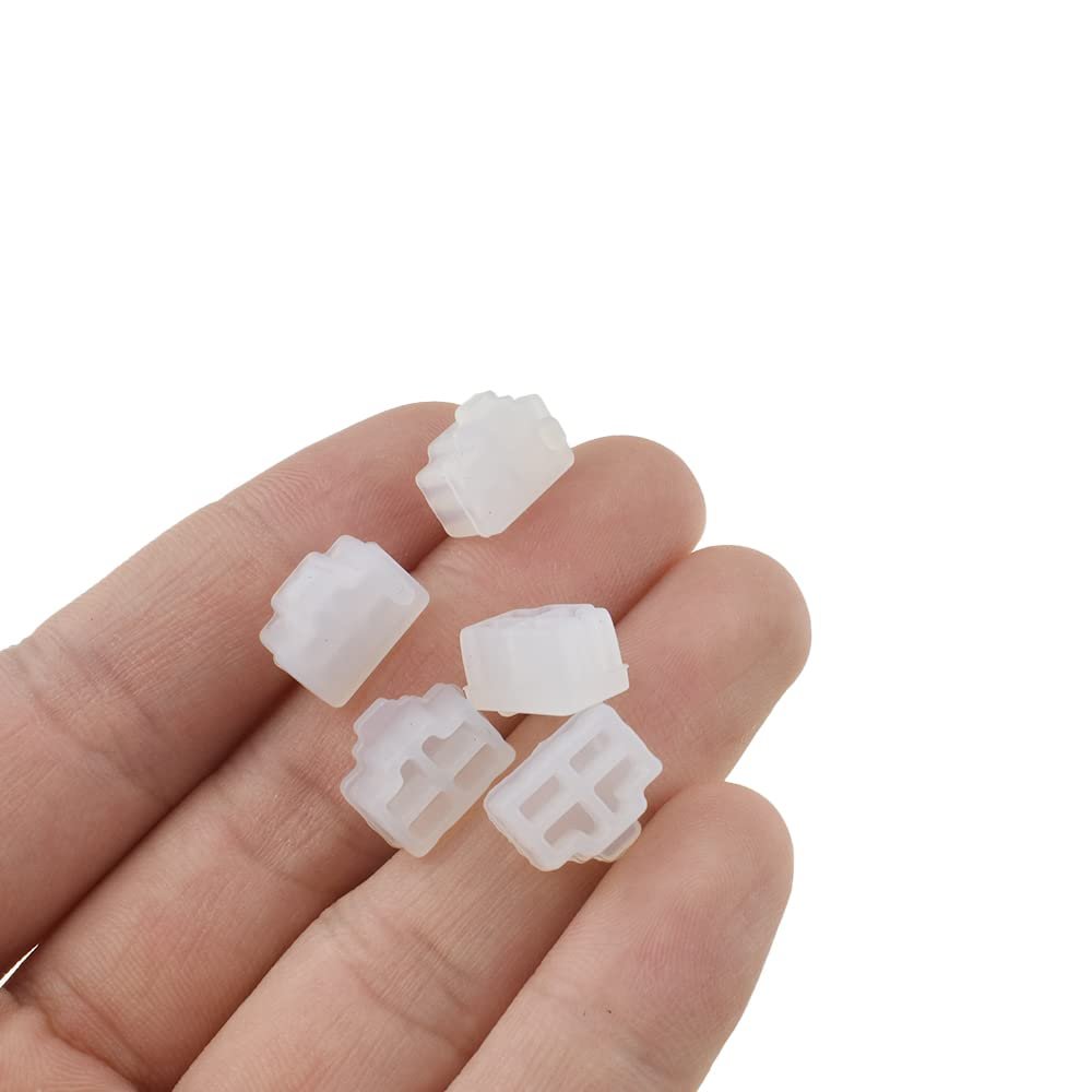 Acoeitl Silicone Ethernet Hub Port RJ-45 Anti Dust Cover Plugs Protectors Stoppers Caps Pliable Lay Flat Not Protrude Stay in Place Prevent Dust Moisture for Unused Switch Router Port 30Pcs White