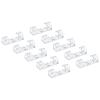 MECCANIXITY Self Adhesive Cable Clips Cord Retainer Organizing 30mm x 10mm Transparent Pack of 40