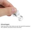 MECCANIXITY Self Adhesive Cable Clips Cord Retainer Organizing 30mm x 10mm Transparent Pack of 40 view 4