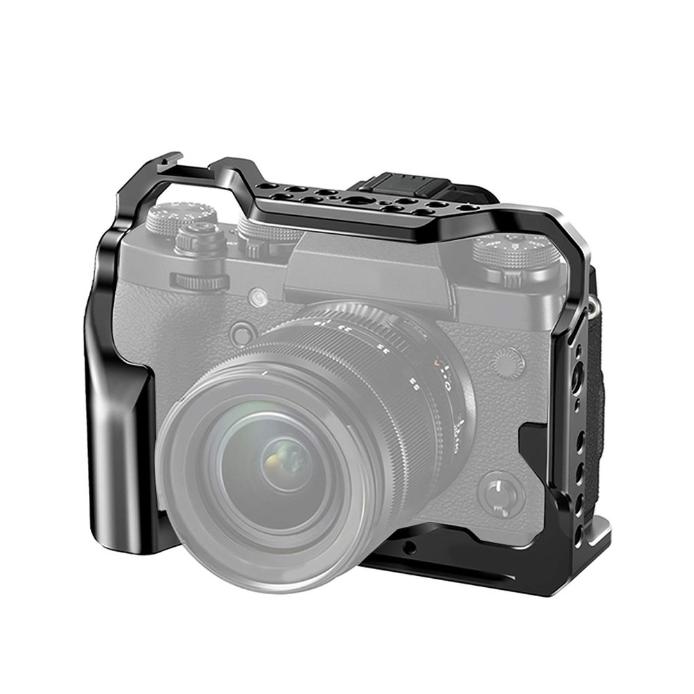 Camera Cage,for -4 Mirrorless Camera,with 1/4 Inch and 3/8 Inch Screw Hole,with Extension Cold Shoe Mount Designed,Aluminium Alloy Camera Video Cage,Vlogging Film Movie Making