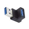 Cablecc 10Gbps USB3.0 Male to Female Extension Power Data Video Adapter 90 Degree Up Angled Type view 1