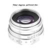 Large Aperture Lens, 35mm F1.6 C Mount, Aluminum Alloy Optical Glass, MC Multilayer, Manual Fixed Focus Portrait Camera Lens Accessory(Silver) view 2