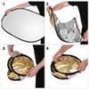 Andoer 60 * 90 cm / 24 * 35 inch 7 in 1 Photography Light Reflector (Translucent, Silver, Gold, White, Black, Green, Blue) Folding Multidisc for Outdoor Studio Photography view 3