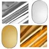 Andoer 60 * 90 cm / 24 * 35 inch 7 in 1 Photography Light Reflector (Translucent, Silver, Gold, White, Black, Green, Blue) Folding Multidisc for Outdoor Studio Photography view 4