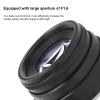 Large Aperture Lens, 35mm F1.6 C Mount, Aluminum Alloy Optical Glass, MC Multilayer, Manual Fixed Focus Portrait Camera Lens Accessory(Black) view 3