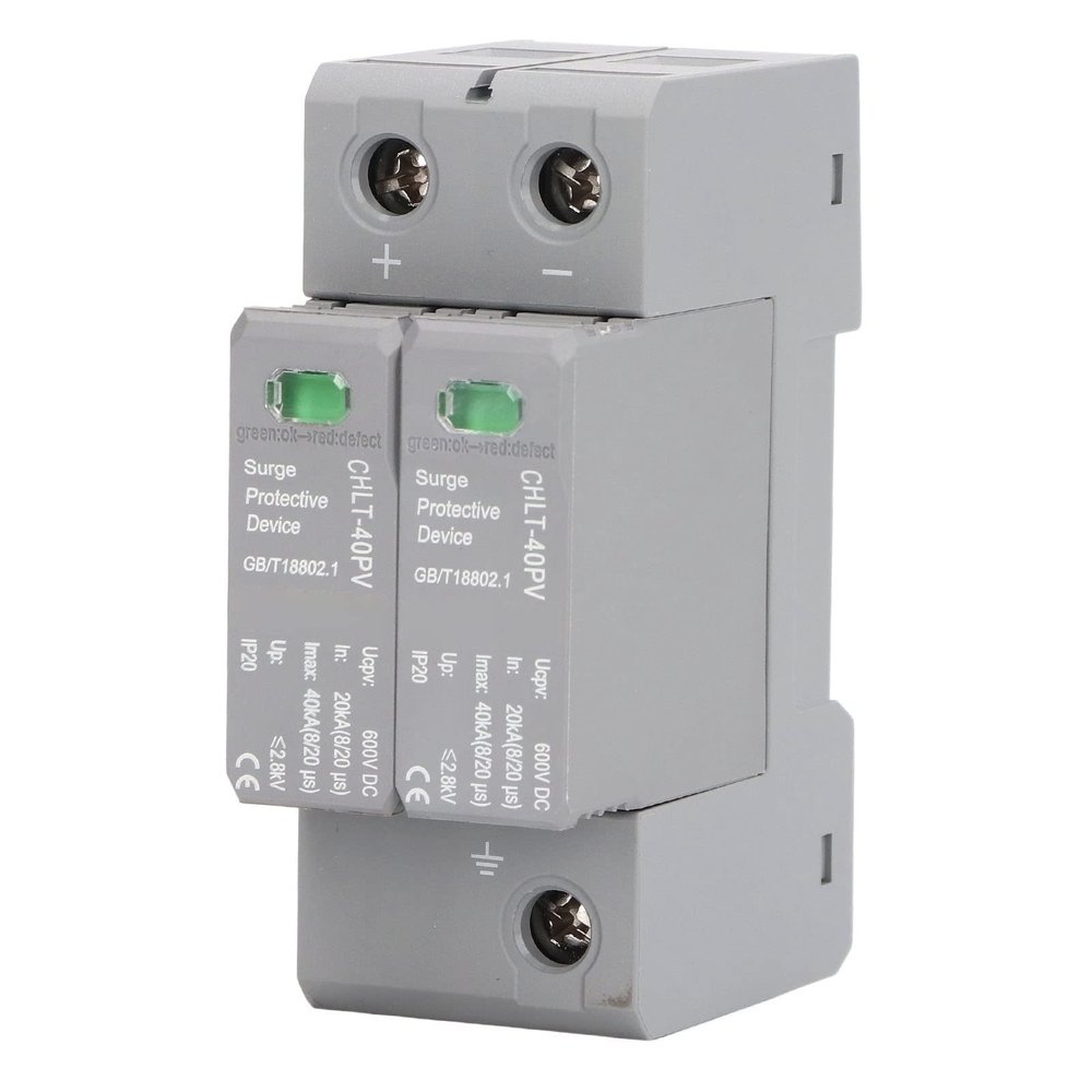 2P PV Protector DC 600V Photovoltaic Arrestor Overvoltage 20KA to 40KA