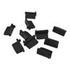 Acoeitl Soft Silicone USB Port PC Cap Cover Anti Dust Plugs Protectors Stoppers 0.5 x 0.3 x 0.24inch Keep Clean Dry Snug Fit Slot Sit Flush Easy Insert Remove Stay in Place USB A Type Black 10Pcs view 1